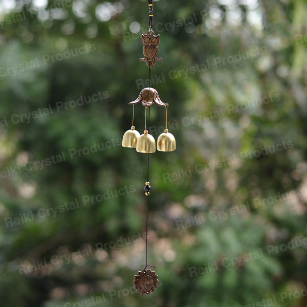 Fengshui Owl Wind Chime Hanging for Window Balcony Decor Home Endurance Door Decoration