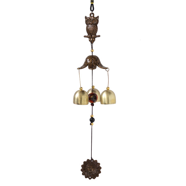 Fengshui Owl Wind Chime Hanging for Window Balcony Decor Home Endurance Door Decoration