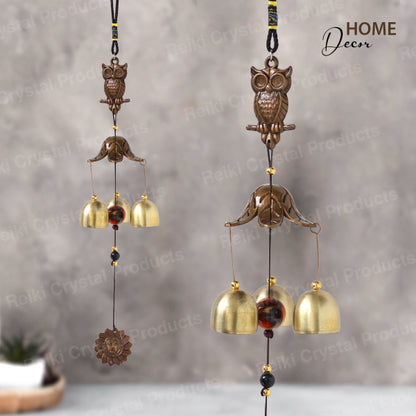Fengshui Owl Wind Chime Hanging for Window Balcony Decor Home Endurance Door Decoration