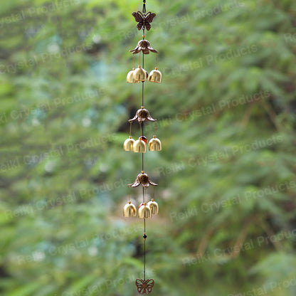 Fengshui Butterfly Wind Chime Hanging for Window Balcony Decor Home Endurance Door Decoration 9 Bell 66 cm (26 inch)