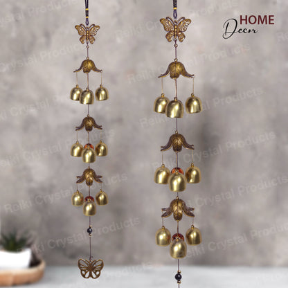 Fengshui Butterfly Wind Chime Hanging for Window Balcony Decor Home Endurance Door Decoration 9 Bell 66 cm (26 inch)