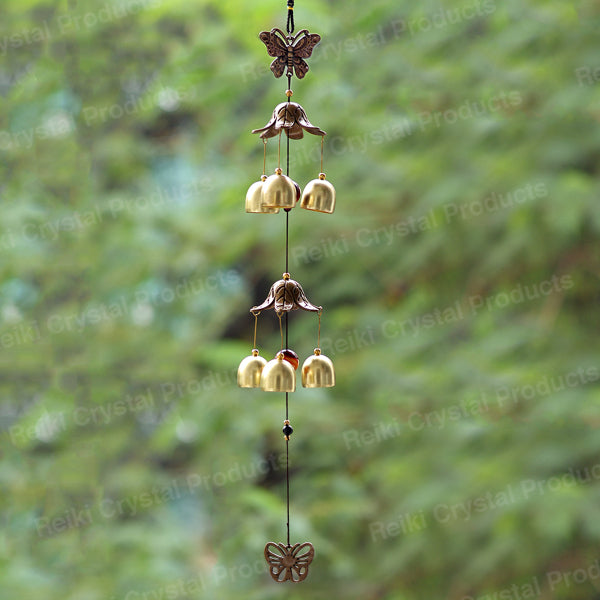 Fengshui Butterfly Wind Chime Hanging for Window Balcony Decor Home Endurance Door Decoration 6 Bell