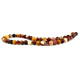 Mookaite Jasper gemstone 8mm round beads strand with mixed colors