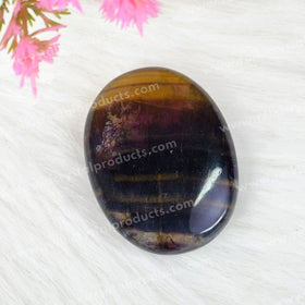 Rainbow Fluorite Polished Palm Stone for Meditation