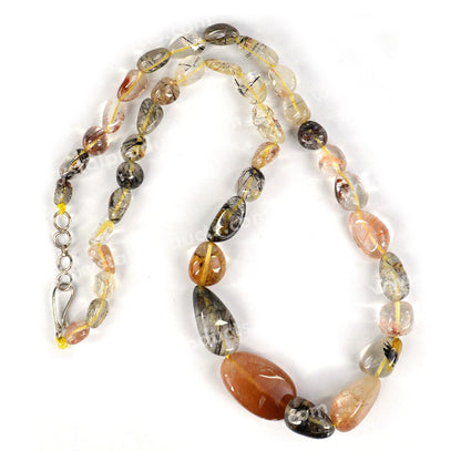 Natural Crystal Stone Multi Rutile Quartz Necklace for Women