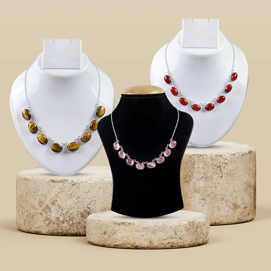 Natural Crystal Stone Necklace for Girls And Women