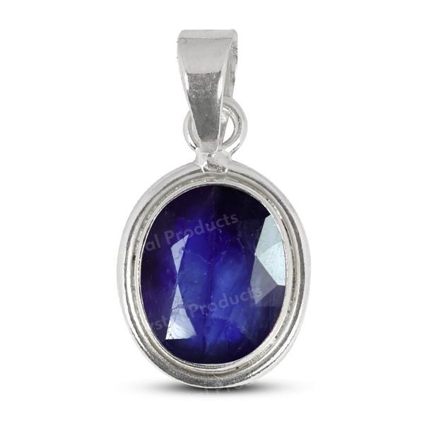 Natural Certified Neelam Blue Sapphire Gemstone Pendant Original Silver 92.5 Pendant 6.5 CT to 7 CT