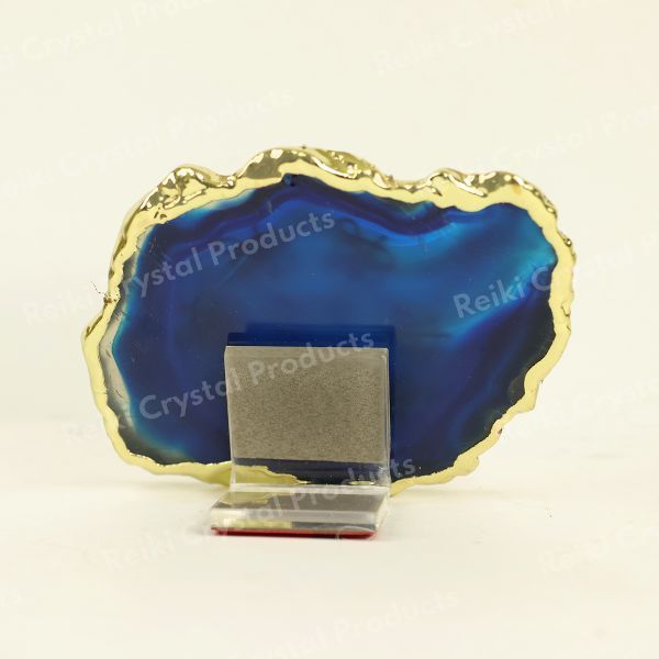 Crystal Stone Agate Gud Luck Sileces & Coaster for Table Decoration