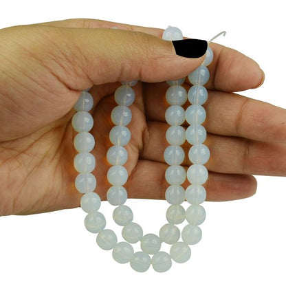 Natural Crystal Stone 8 mm Round Loose Beads 45-50 pcs for Making Bracelet Mala Necklaces
