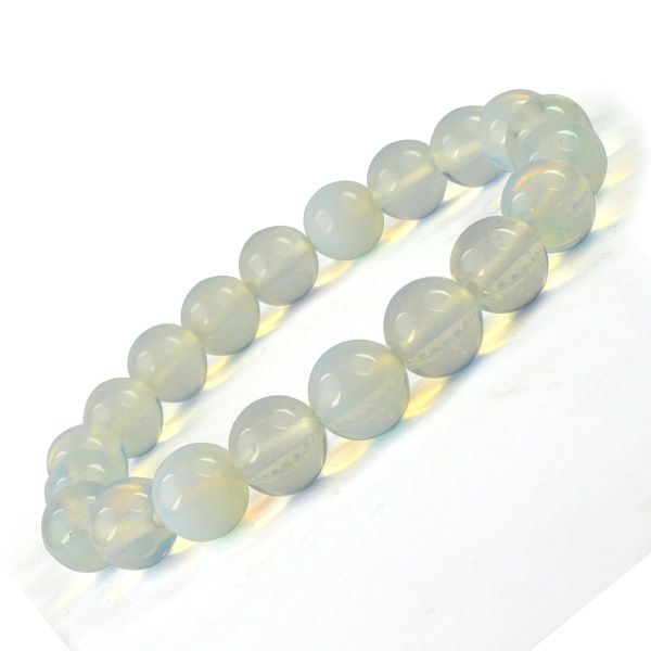 Natural Crystal Stone 10 mm Round Beads Bracelet
