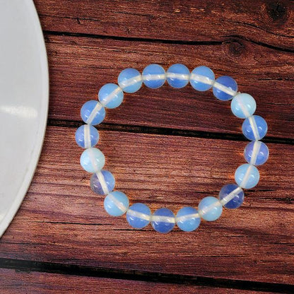 Opalite 10 mm Round Bead Bracelet