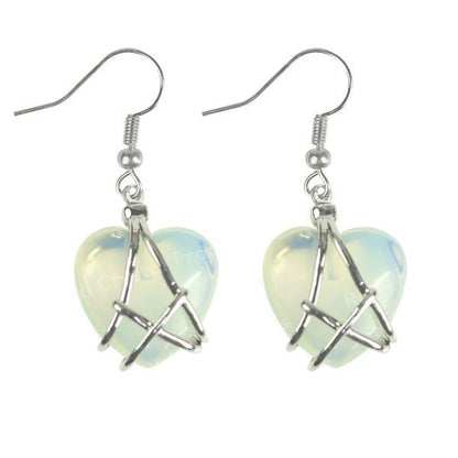 Crystal Stone Heart Shape Earrings for Girls Women