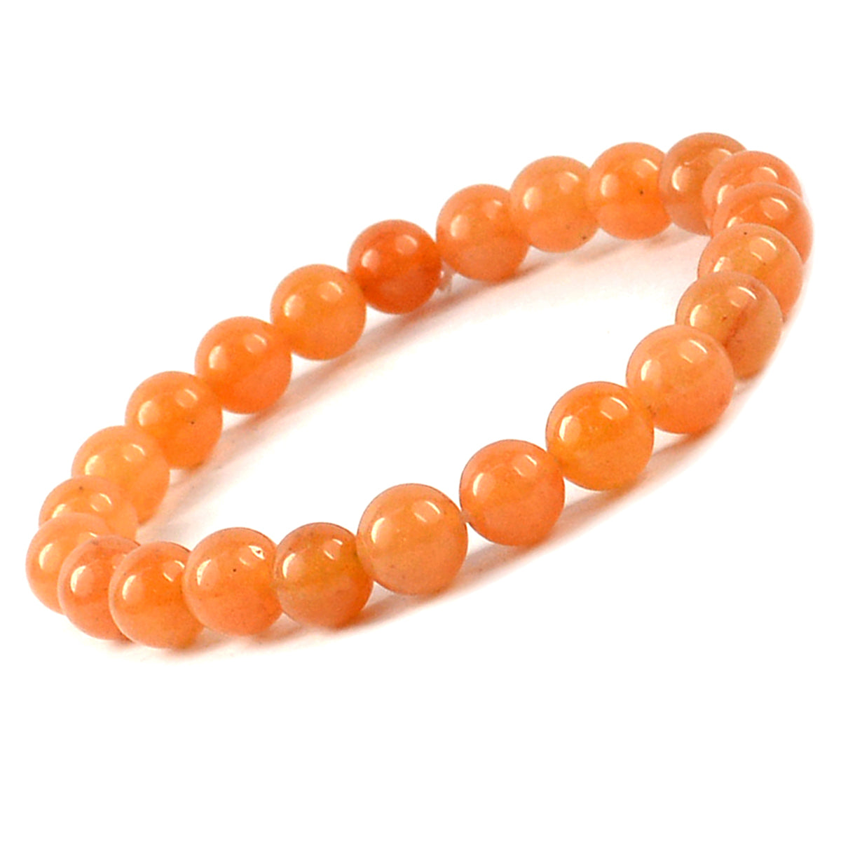 Red Aventurine 8 mm Round Bead Bracelet