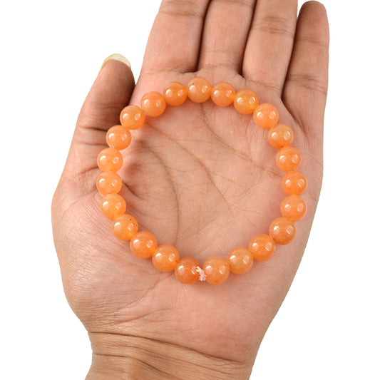 Red Aventurine 8 mm Round Bead Bracelet