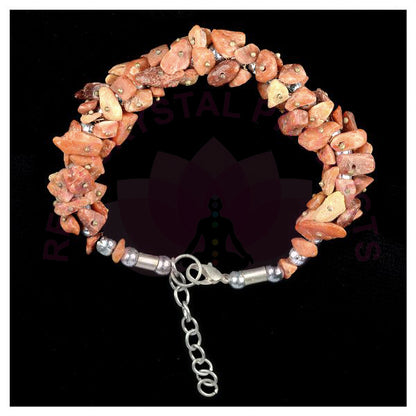 Natural Crystal Stone Adjustable Chip Beads Bracelet