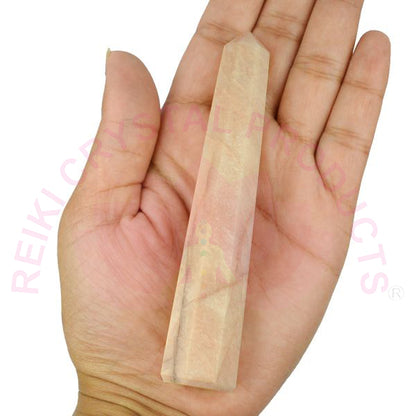 Peach Moonstone Crystal Pencil / Obelisks