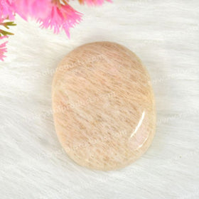 Peach Moonstone Crystal Palm Stone Energy Healing Stone