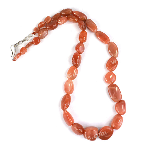 Natural Crystal Stone Pech Moonstone Necklace for Women