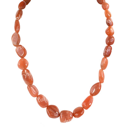 Natural Crystal Stone Pech Moonstone Necklace for Women