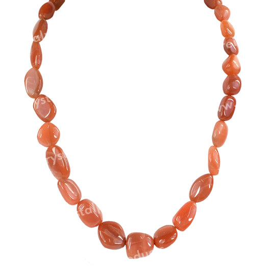 Natural Crystal Stone Pech Moonstone Necklace for Women