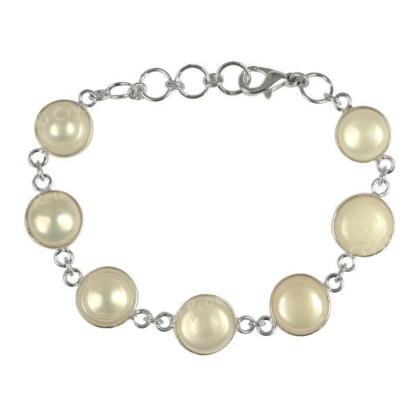 Natural Crystal Stone Adjustable Metal Bracelet for Unisex