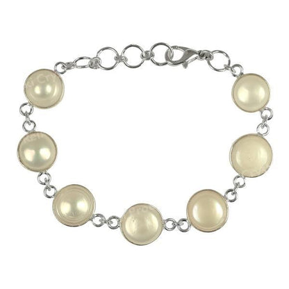 Natural Crystal Stone Adjustable Metal Bracelet for Unisex