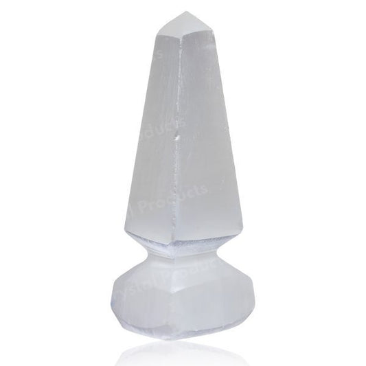 Natural Selenite Pendulum Style Wand 10cm