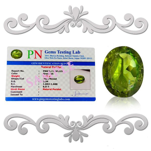 Natural High Grade Peridot  Carat Peridot Certified Gemstone