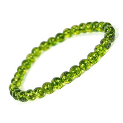 Natural Crystal Stones 6 mm Round Beads Bracelet