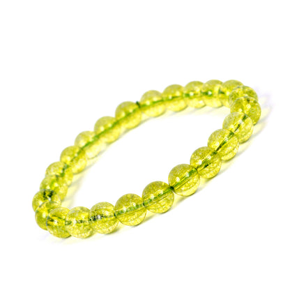 Natural Crystal Stones 8 mm Round Bead Bracelet