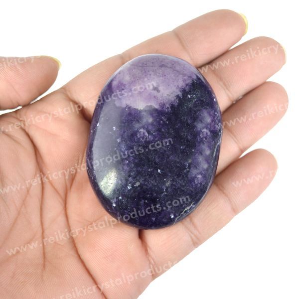 Natural Pink Tourmaline Palm Stone 5 cm Healing Crystal