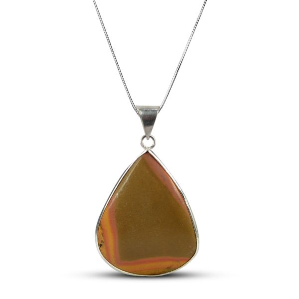 AAA Quality Polly Crome Drop Shape Pendant With Chain