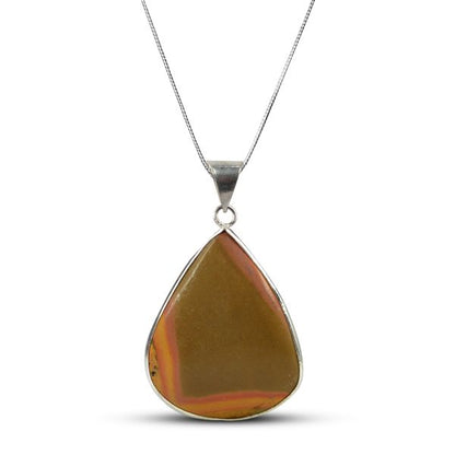 AAA Quality Polly Crome Drop Shape Pendant With Chain