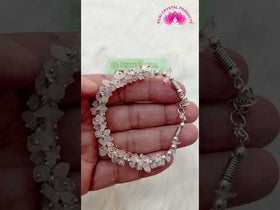 Certified Natural Crystal Stone Adjustable Chip Beads Bracelet