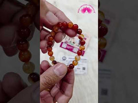 Certified Natural Crystal Stones 8 mm Round Beads Bracelet