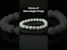 Natural Rainbow Moonstone 8 mm Round Bead Bracelet for Intuition, Emotional Balance & Protection