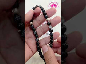 Natural Crystal Stone Tasbeeh Jaap Mala for Prayer 33 Beads 8 mm