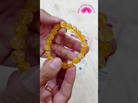 Certified Natural Crystal Stone 10 mm Faceted Bead Bracelet for Unisex