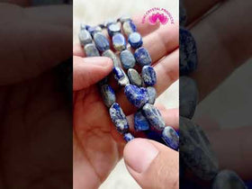 Certified Natural Crystal Stone Oval Beads Mala / Necklace