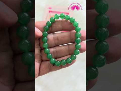 Natural Crystal Stones 8 mm Round Bead Bracelet Charged by Grandmaster