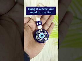 Evil Eye Wall Hanging – Nazar Protection Charm for Home, Office Décor & Positive Energy