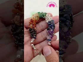 Natural Crystal Stone Adjustable Chip Beads Bracelet