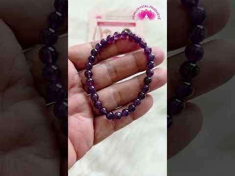 Certified Natural Crystal Stones 6 mm Round Bead Bracelet Energized By Reiki Grand Master