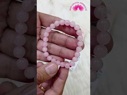 Natural Crystal Stones 8 mm Round Bead Bracelet Charged by Grandmaster
