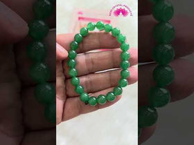 Certified Green Aventurine 8 mm Round Bead Bracelet