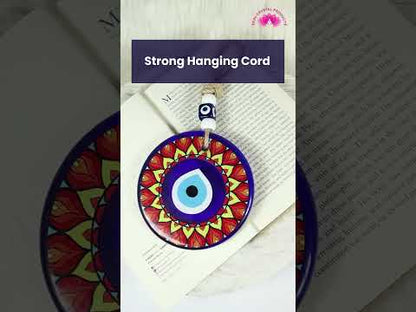 Evil Eye Nazar Wall Hanging – Lucky Protection Charm for Home Decor
