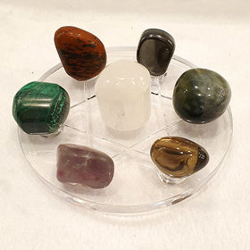 protection crystal tumble stone grid box