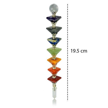 7 Chakra Pyramid Healing Wand