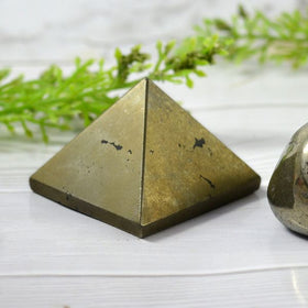 Pyrite Wealth Attraction Crystal Pyramid