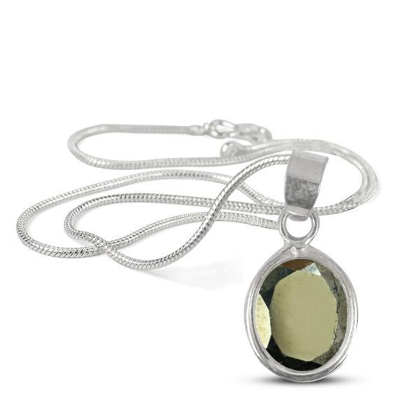 AAA Natural Stone Pendant - Locket with Metal Chain for Unisex